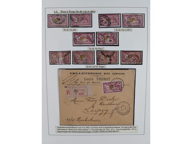 1900/27, Merson Type, attractive mint never hinged/unused and mostly used collection with 73 covers and cards, an abundance o