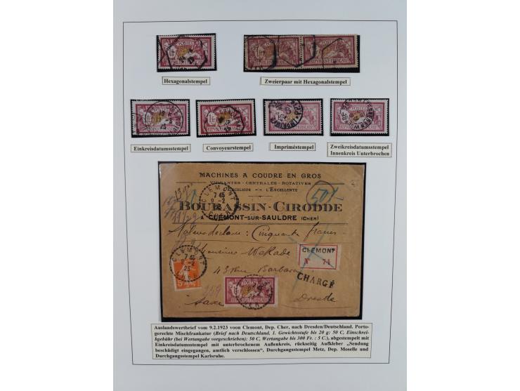 1900/27, Merson Type, attractive mint never hinged/unused and mostly used collection with 73 covers and cards, an abundance o