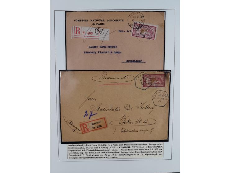 1900/27, Merson Type, attractive mint never hinged/unused and mostly used collection with 73 covers and cards, an abundance o