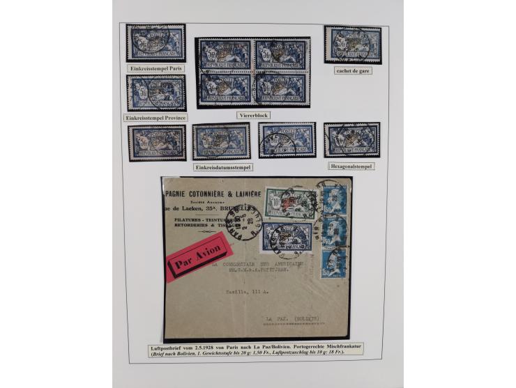 1900/27, Merson Type, attractive mint never hinged/unused and mostly used collection with 73 covers and cards, an abundance o