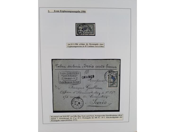 1900/27, Merson Type, attractive mint never hinged/unused and mostly used collection with 73 covers and cards, an abundance o