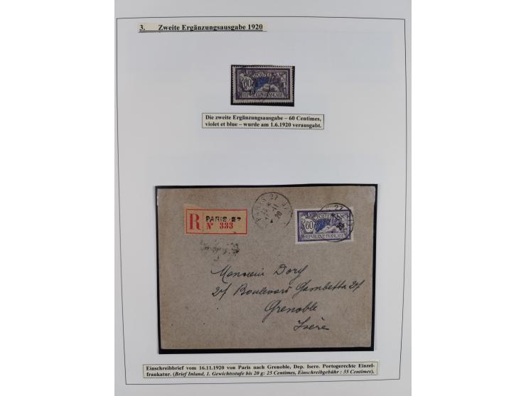 1900/27, Merson Type, attractive mint never hinged/unused and mostly used collection with 73 covers and cards, an abundance o