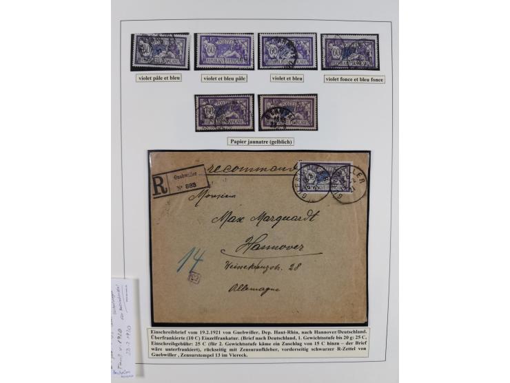 1900/27, Merson Type, attractive mint never hinged/unused and mostly used collection with 73 covers and cards, an abundance o