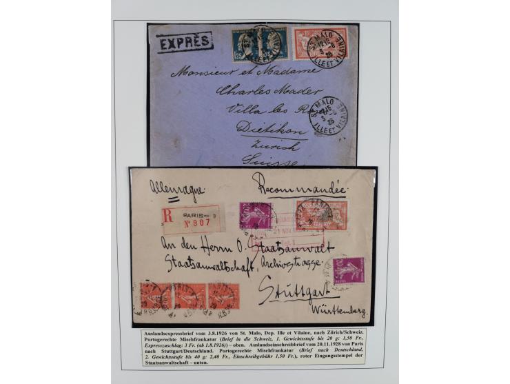 1900/27, Merson Type, attractive mint never hinged/unused and mostly used collection with 73 covers and cards, an abundance o