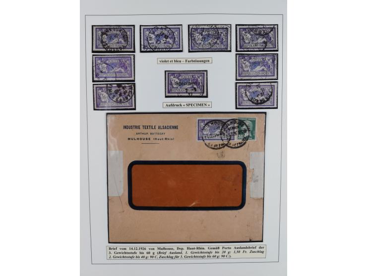 1900/27, Merson Type, attractive mint never hinged/unused and mostly used collection with 73 covers and cards, an abundance o