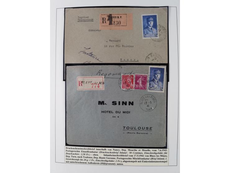 1941/42, Maréchal Pétain, attractive mint never hinged/unused and used collection with 134 covers and cards, specialized with