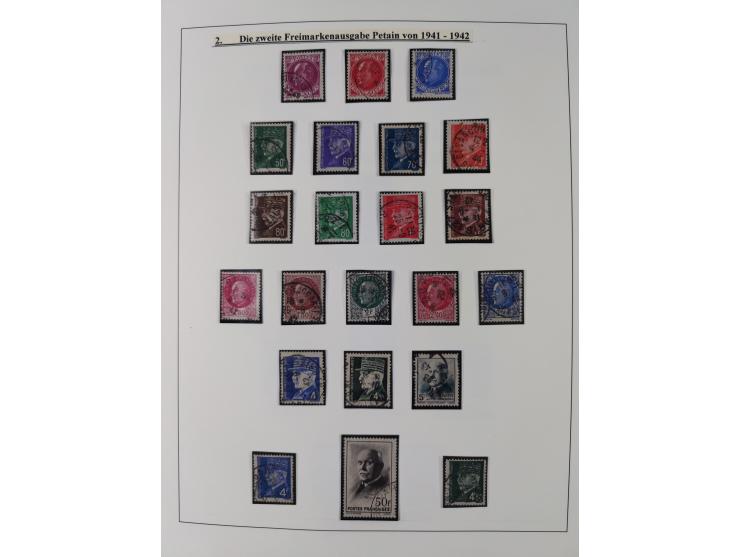 1941/42, Maréchal Pétain, attractive mint never hinged/unused and used collection with 134 covers and cards, specialized with