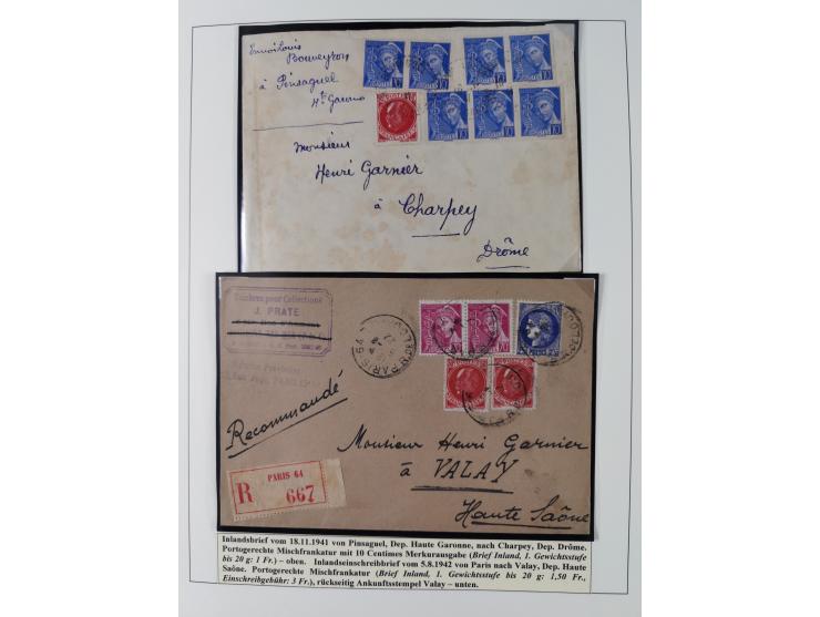 1941/42, Maréchal Pétain, attractive mint never hinged/unused and used collection with 134 covers and cards, specialized with