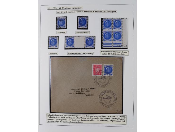 1941/42, Maréchal Pétain, attractive mint never hinged/unused and used collection with 134 covers and cards, specialized with