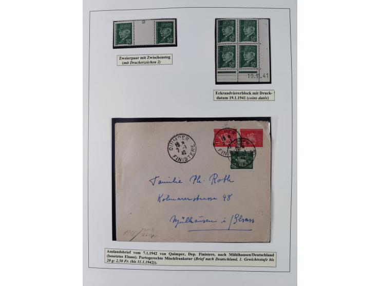 1941/42, Maréchal Pétain, attractive mint never hinged/unused and used collection with 134 covers and cards, specialized with