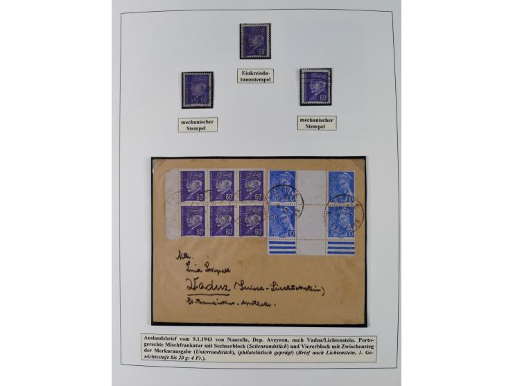 1941/42, Maréchal Pétain, attractive mint never hinged/unused and used collection with 134 covers and cards, specialized with