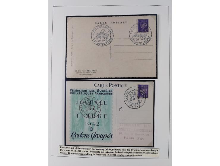 1941/42, Maréchal Pétain, attractive mint never hinged/unused and used collection with 134 covers and cards, specialized with