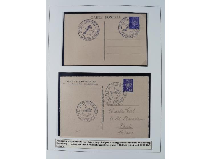 1941/42, Maréchal Pétain, attractive mint never hinged/unused and used collection with 134 covers and cards, specialized with