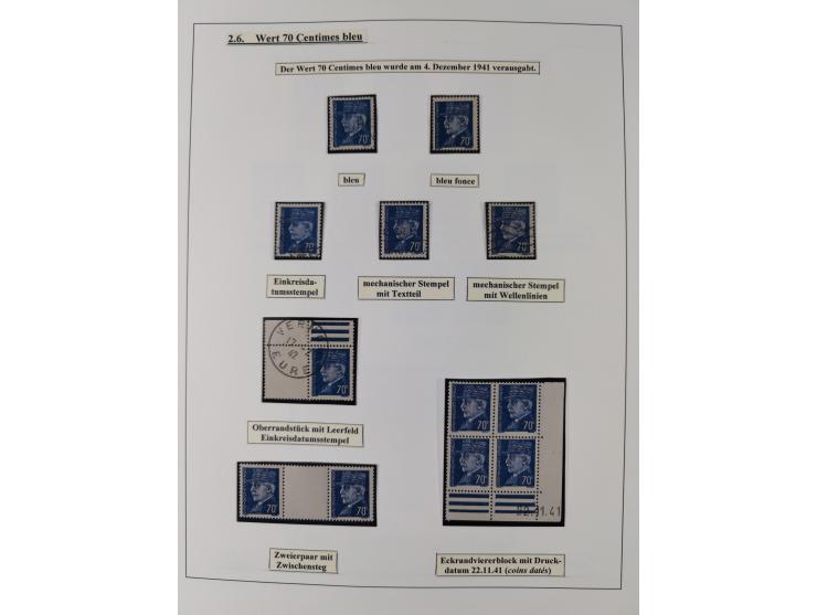 1941/42, Maréchal Pétain, attractive mint never hinged/unused and used collection with 134 covers and cards, specialized with