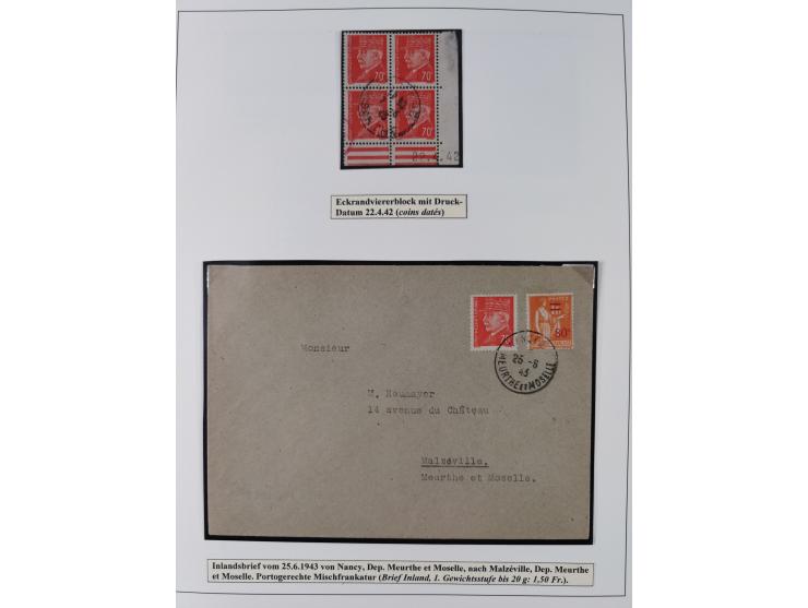 1941/42, Maréchal Pétain, attractive mint never hinged/unused and used collection with 134 covers and cards, specialized with