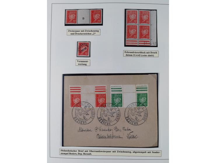 1941/42, Maréchal Pétain, attractive mint never hinged/unused and used collection with 134 covers and cards, specialized with