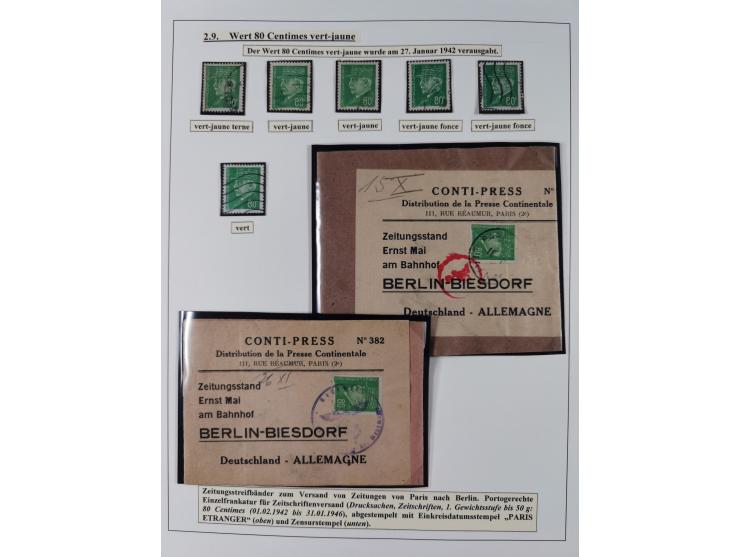 1941/42, Maréchal Pétain, attractive mint never hinged/unused and used collection with 134 covers and cards, specialized with