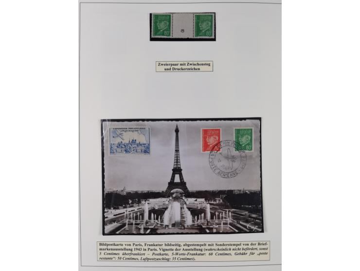 1941/42, Maréchal Pétain, attractive mint never hinged/unused and used collection with 134 covers and cards, specialized with