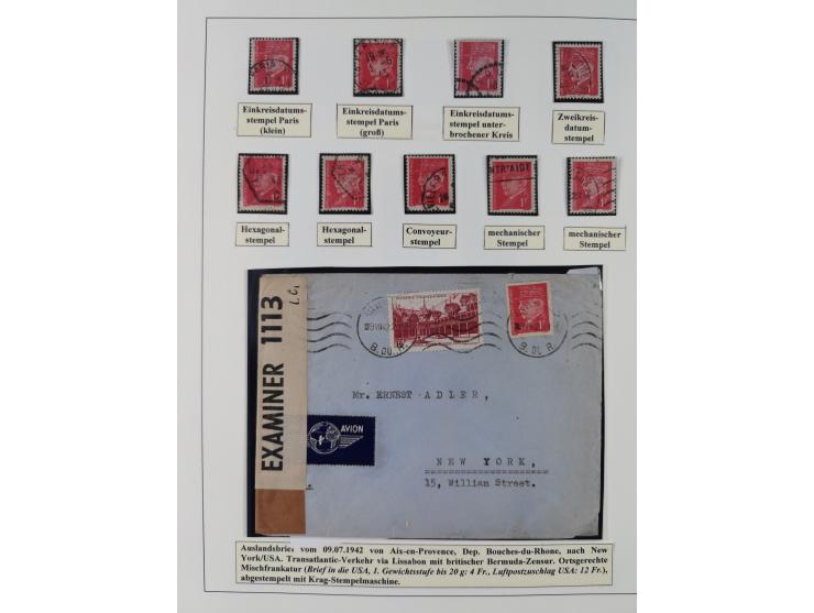 1941/42, Maréchal Pétain, attractive mint never hinged/unused and used collection with 134 covers and cards, specialized with