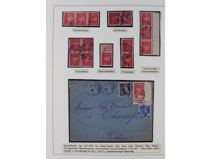 1941/42, Maréchal Pétain, attractive mint never hinged/unused and used collection with 134 covers and cards, specialized with