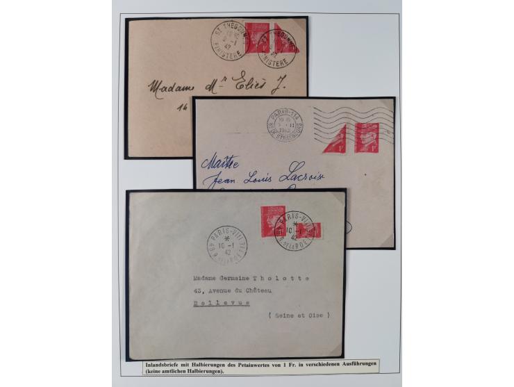 1941/42, Maréchal Pétain, attractive mint never hinged/unused and used collection with 134 covers and cards, specialized with