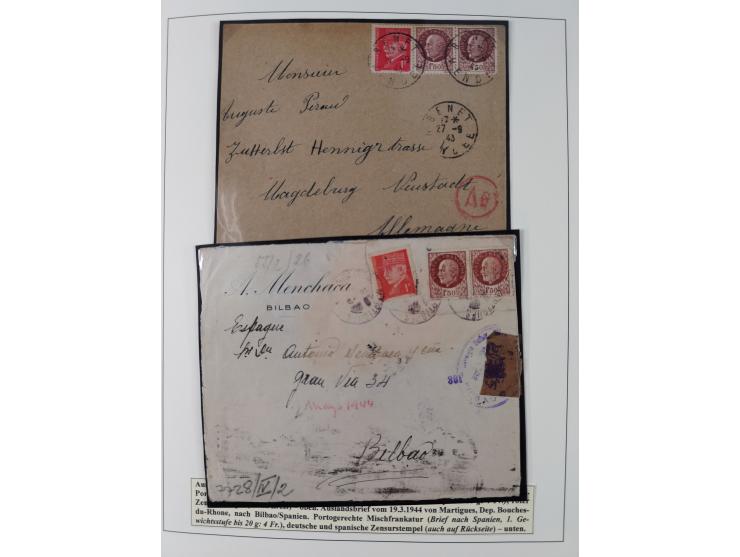 1941/42, Maréchal Pétain, attractive mint never hinged/unused and used collection with 134 covers and cards, specialized with