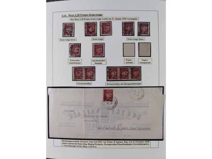 1941/42, Maréchal Pétain, attractive mint never hinged/unused and used collection with 134 covers and cards, specialized with