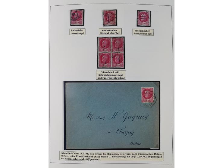 1941/42, Maréchal Pétain, attractive mint never hinged/unused and used collection with 134 covers and cards, specialized with