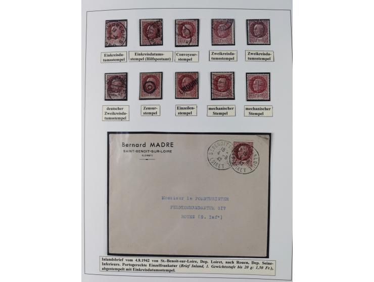 1941/42, Maréchal Pétain, attractive mint never hinged/unused and used collection with 134 covers and cards, specialized with