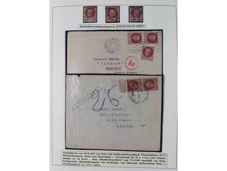 1941/42, Maréchal Pétain, attractive mint never hinged/unused and used collection with 134 covers and cards, specialized with