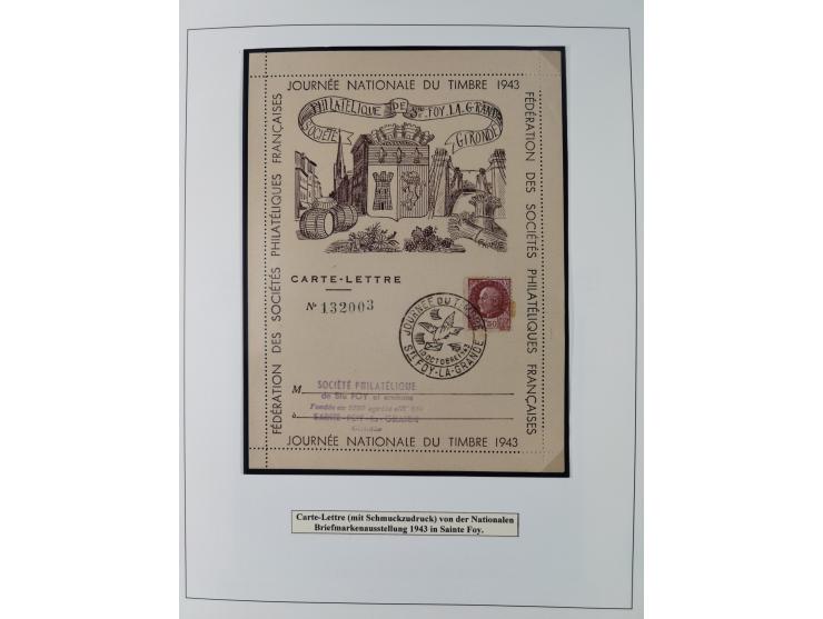 1941/42, Maréchal Pétain, attractive mint never hinged/unused and used collection with 134 covers and cards, specialized with