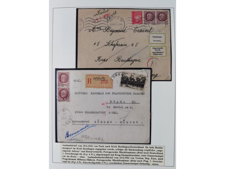 1941/42, Maréchal Pétain, attractive mint never hinged/unused and used collection with 134 covers and cards, specialized with