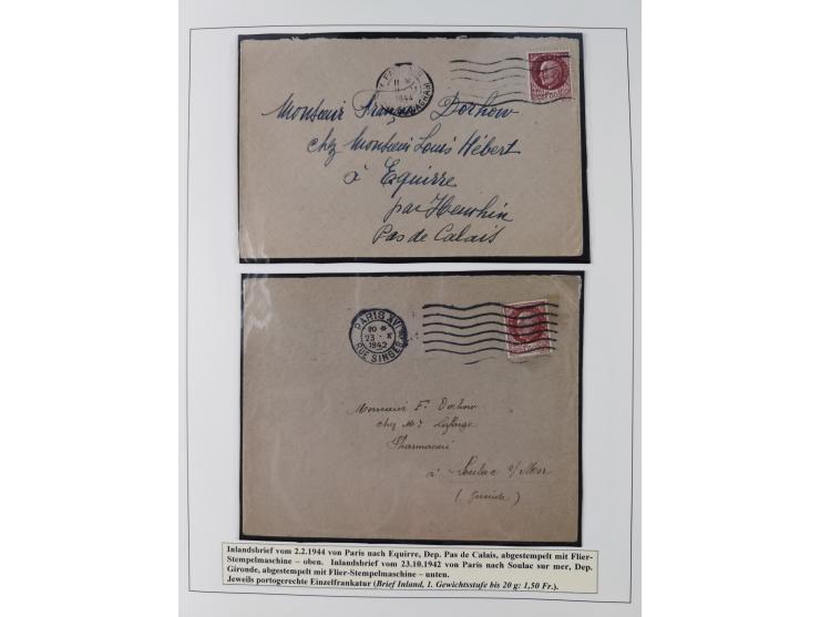 1941/42, Maréchal Pétain, attractive mint never hinged/unused and used collection with 134 covers and cards, specialized with