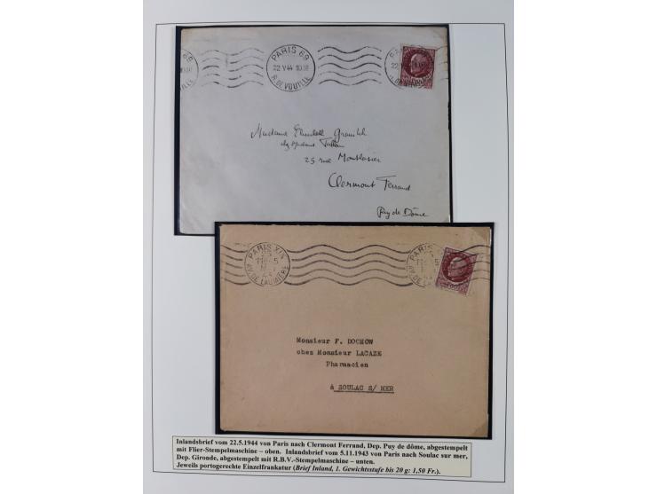 1941/42, Maréchal Pétain, attractive mint never hinged/unused and used collection with 134 covers and cards, specialized with