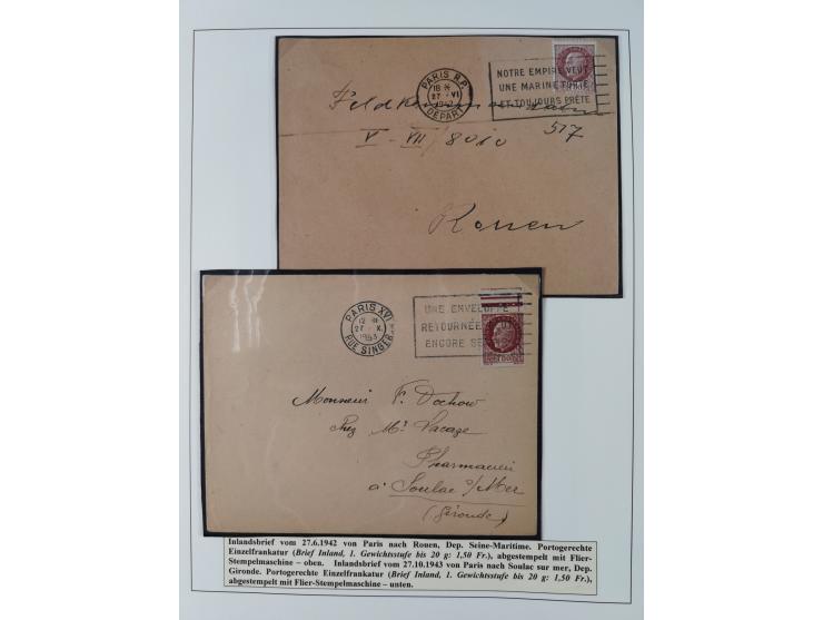 1941/42, Maréchal Pétain, attractive mint never hinged/unused and used collection with 134 covers and cards, specialized with