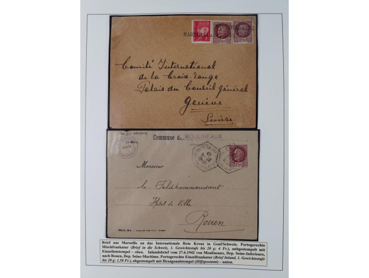 1941/42, Maréchal Pétain, attractive mint never hinged/unused and used collection with 134 covers and cards, specialized with