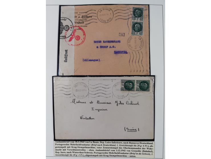 1941/42, Maréchal Pétain, attractive mint never hinged/unused and used collection with 134 covers and cards, specialized with