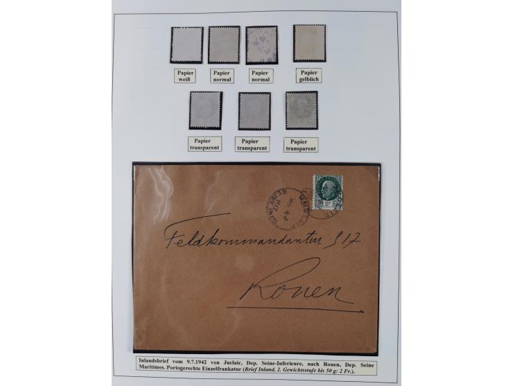 1941/42, Maréchal Pétain, attractive mint never hinged/unused and used collection with 134 covers and cards, specialized with
