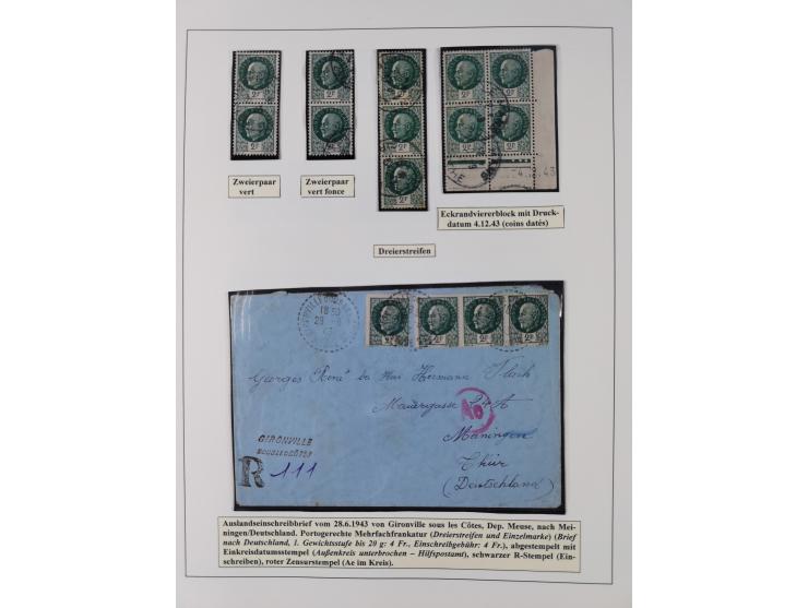 1941/42, Maréchal Pétain, attractive mint never hinged/unused and used collection with 134 covers and cards, specialized with