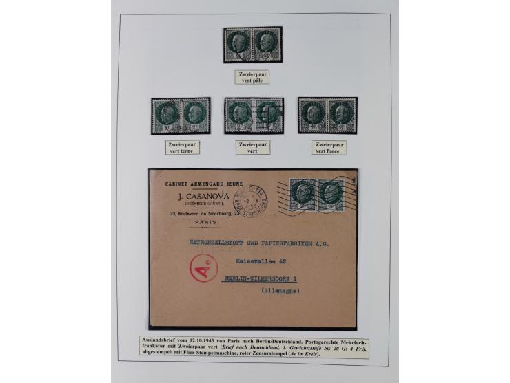 1941/42, Maréchal Pétain, attractive mint never hinged/unused and used collection with 134 covers and cards, specialized with