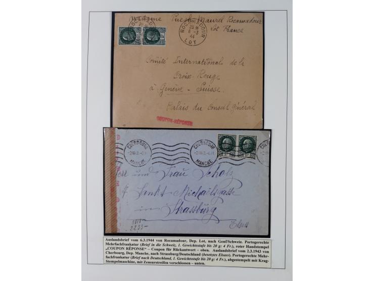 1941/42, Maréchal Pétain, attractive mint never hinged/unused and used collection with 134 covers and cards, specialized with