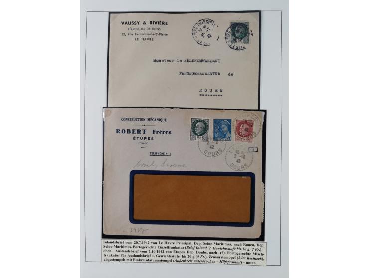 1941/42, Maréchal Pétain, attractive mint never hinged/unused and used collection with 134 covers and cards, specialized with