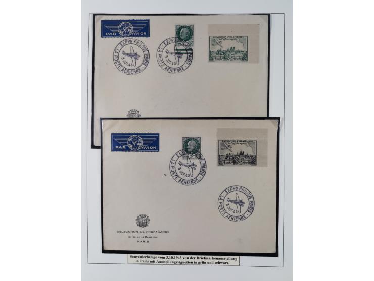 1941/42, Maréchal Pétain, attractive mint never hinged/unused and used collection with 134 covers and cards, specialized with