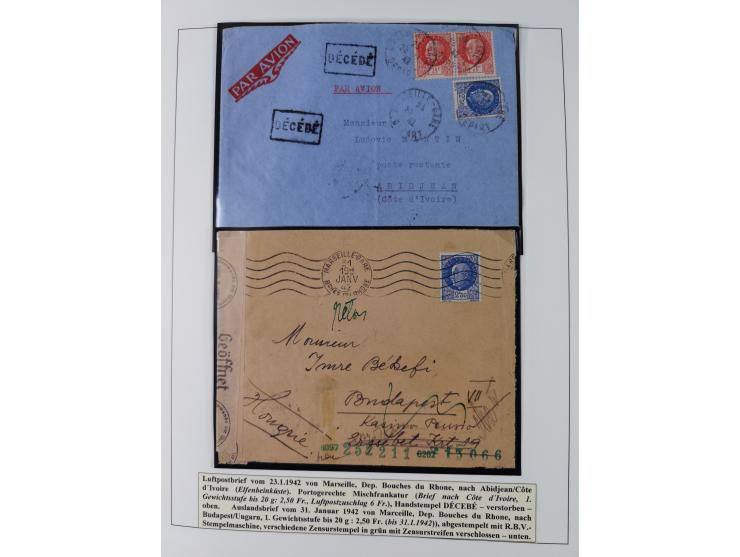 1941/42, Maréchal Pétain, attractive mint never hinged/unused and used collection with 134 covers and cards, specialized with