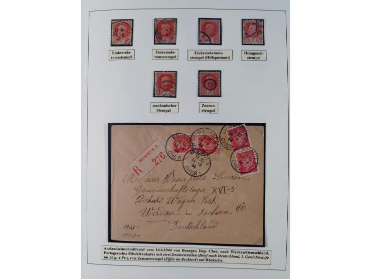 1941/42, Maréchal Pétain, attractive mint never hinged/unused and used collection with 134 covers and cards, specialized with