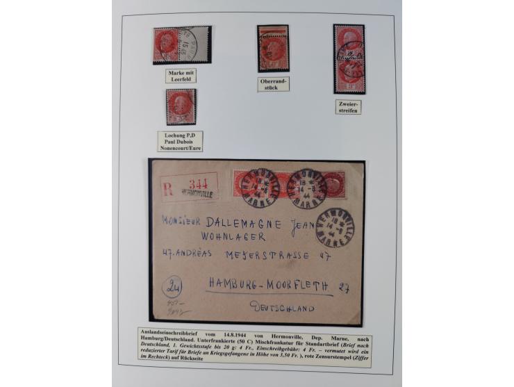 1941/42, Maréchal Pétain, attractive mint never hinged/unused and used collection with 134 covers and cards, specialized with