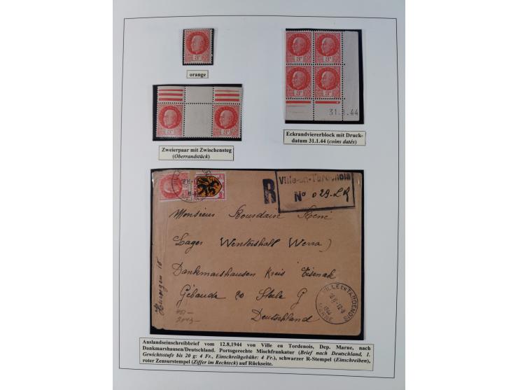 1941/42, Maréchal Pétain, attractive mint never hinged/unused and used collection with 134 covers and cards, specialized with