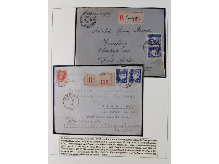 1941/42, Maréchal Pétain, attractive mint never hinged/unused and used collection with 134 covers and cards, specialized with