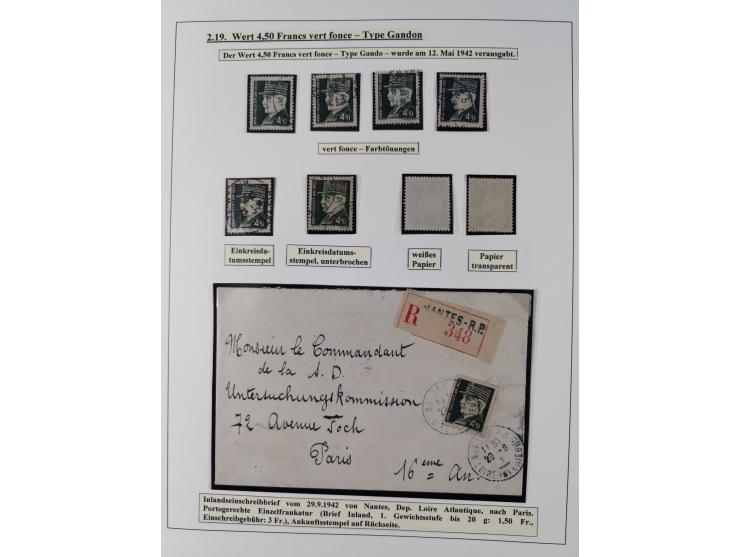 1941/42, Maréchal Pétain, attractive mint never hinged/unused and used collection with 134 covers and cards, specialized with