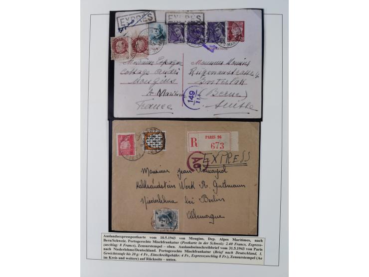 1941/42, Maréchal Pétain, attractive mint never hinged/unused and used collection with 134 covers and cards, specialized with